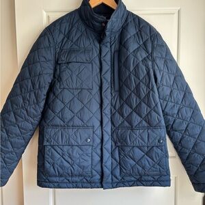 Men's Quilted Blue Jacket